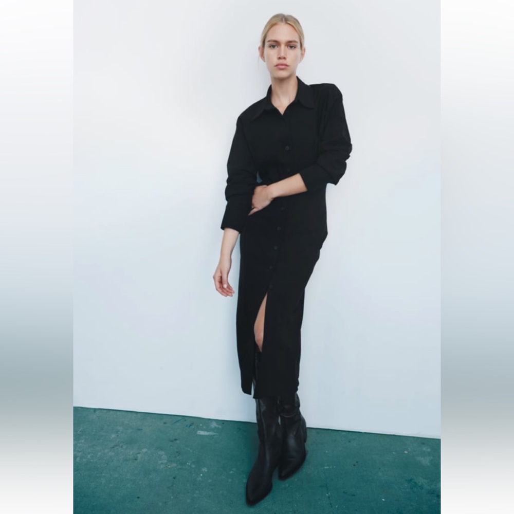 Brandnew Zara Black dress with back slit